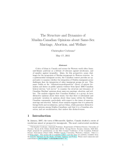 The Structure and Dynamics of Muslim