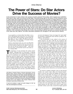 The Power of Stars: Do Star Actors Drive the