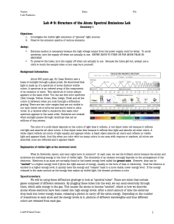 Lab9-Atomic Emission Spectra