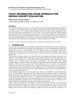 fuzzy information axiom approach for design concept evaluation