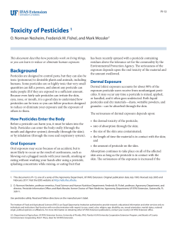 Toxicity of Pesticides - EDIS