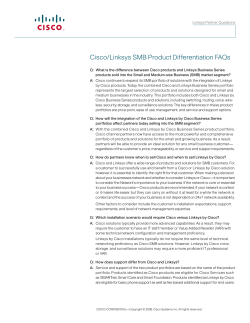 Cisco/Linksys SMB Product Differentiation FAQs