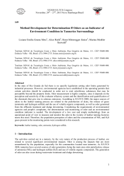 Method Development for Determination ff Odors as an