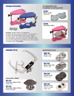 FLD102 FLD100 FACEBOW TYPE III OCT-201 OCT