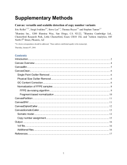 Normalization of FFPE samples