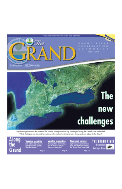 The new challenges - Grand River Conservation Authority