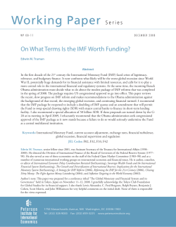 On What Terms Is the IMF Worth Funding?