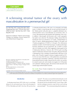 A sclerosing stromal tumor of the ovary with masculinization in a