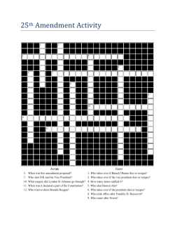 25th Amendment Activity - The