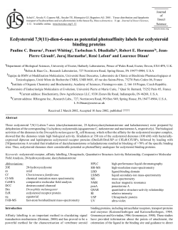 Ecdysteroid 7,9(11)-dien-6-ones as potential photoaffinity
