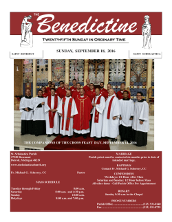 September 18 - St. Scholastica Parish