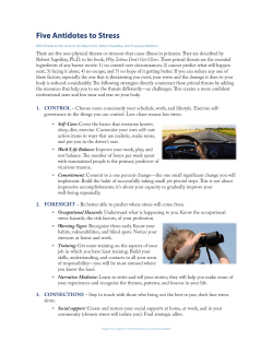 Five Antidotes to Stress