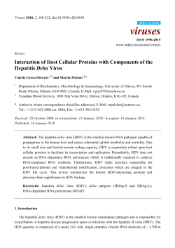 Interaction of Host Cellular Proteins with Components of the