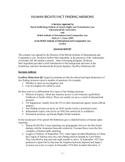 human rights fact finding missions human rights fact finding