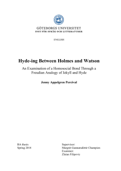 Hyde-ing Between Holmes and Watson