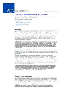 Filtration of Dilute Protein and DNA Solutions