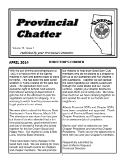 April 2014 Newsletter - Alberta Good Sam Club