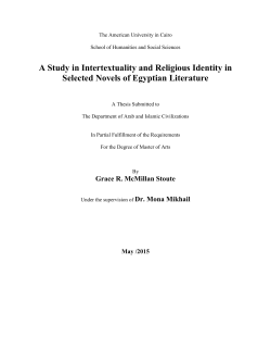A Study in Intertextuality and Religious Identity in Selected Novels of