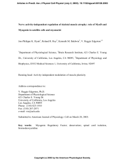 Nerve activity-independent regulation of skeletal muscle atrophy