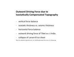 Outward Driving Force due to Isosta cally Compensated Topography