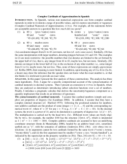 Complex cardinals of approximation in Spanish