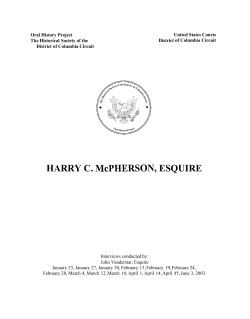 HARRY C. McPHERSON, ESQUIRE - DC Circuit Historical Society