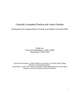 Culturally Competent Practice with Latino Families