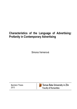 Profanity in Contemporary Advertising