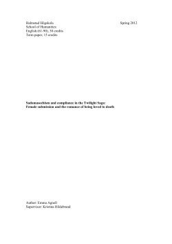 Emma Agnell Twilight 2013