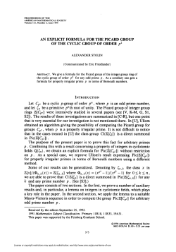 AN EXPLICIT FORMULA FOR THE PICARD GROUP OF THE