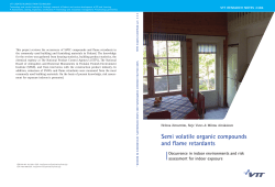 Semi volatile organic compounds and flame retardants