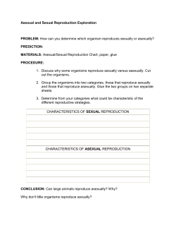 Asexual and Sexual Reproduction Exploration HW