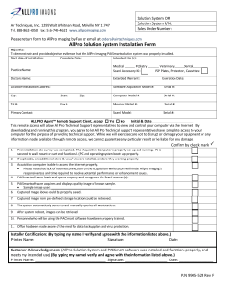 AllPro Solution System Installation Form