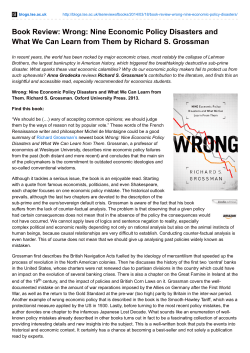 Book Review: Wrong: Nine Economic Policy Disasters and What We