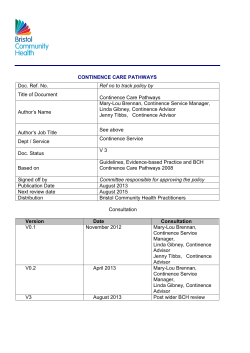 Continence Care Pathway - Bristol Community Health