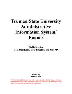 Data Standards - Truman State University
