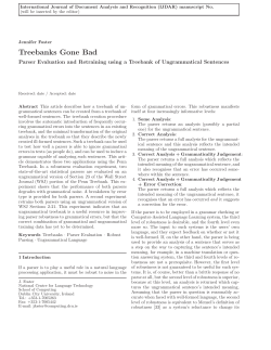 Treebanks Gone Bad - National Centre for Language Technology