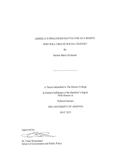 America`s Prolonged Battle for Gay Rights: Who Will Create Social