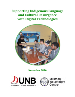 Supporting Indigenous Language and Cultural Resurgence with