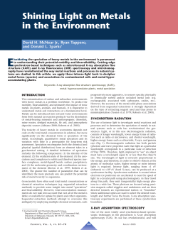 Shining Light on Metals in the Environment