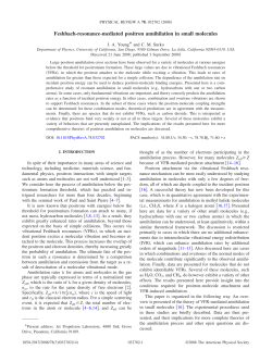 Feshbach-resonance-mediated positron annihilation in small