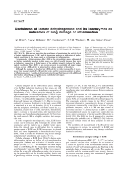 Usefulness of lactate dehydrogenase and its isoenzymes