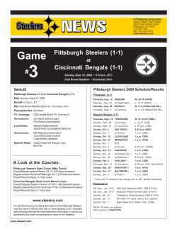 Pittsburgh Steelers - Cincinnati Bengals