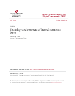 Physiology and treatment of thermal cutaneous burns