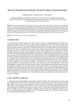 ROLE OF THE HOGGAR MASSIF ON THE WEST AFRICAN