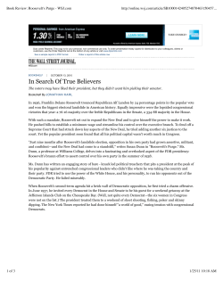 Roosevelt`s Purge - Leadership Studies
