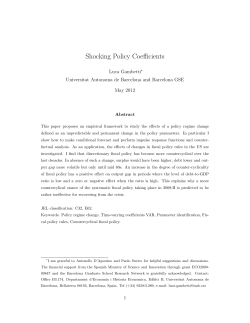 Shocking Policy Coefficients