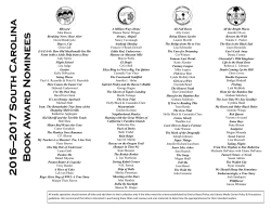 SC Book Award Nominees