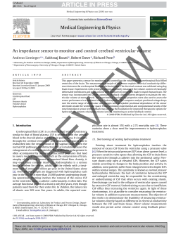 An impedance sensor to monitor and control cerebral
