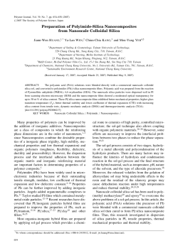 Preparation of Polyimide-Silica Nanocomposites from
